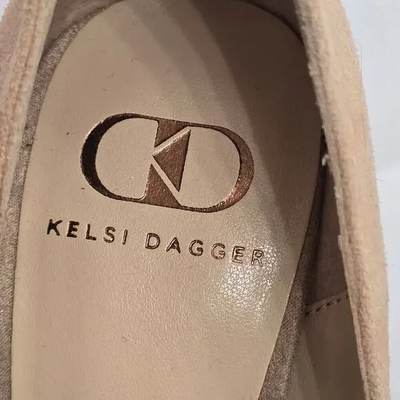 Kelsi Dagger Women’s Suede High Heel Pumps Size 6.5 Beige Nude Leather Shoes - Picture 8 of 11